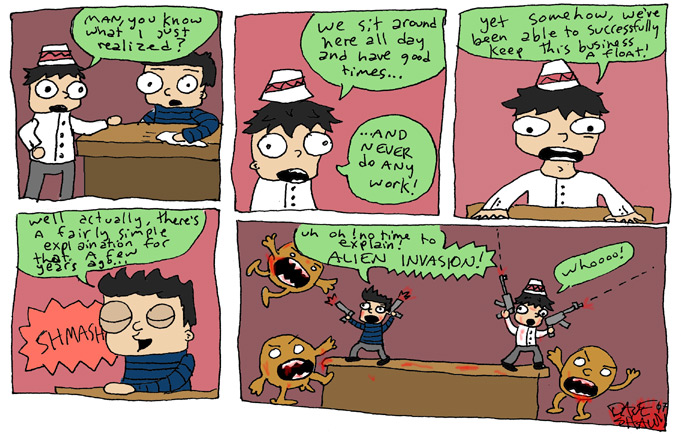 Chip Shop Adventures - Guest Comic #5 - Dave: A fairly simple explanation.