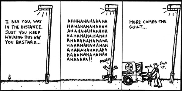 Misc. Comic #1 - What a mean streetlamp.